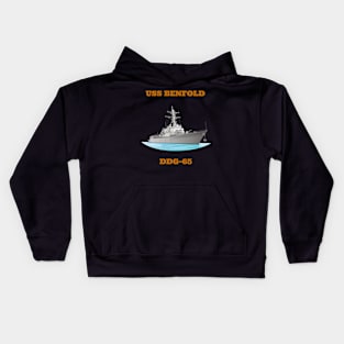 Benfold DDG-65 Destroyer Ship Kids Hoodie
